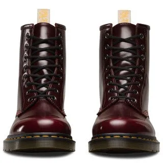 1460 Vegan Cherry Red Oxford Rub Off Boot