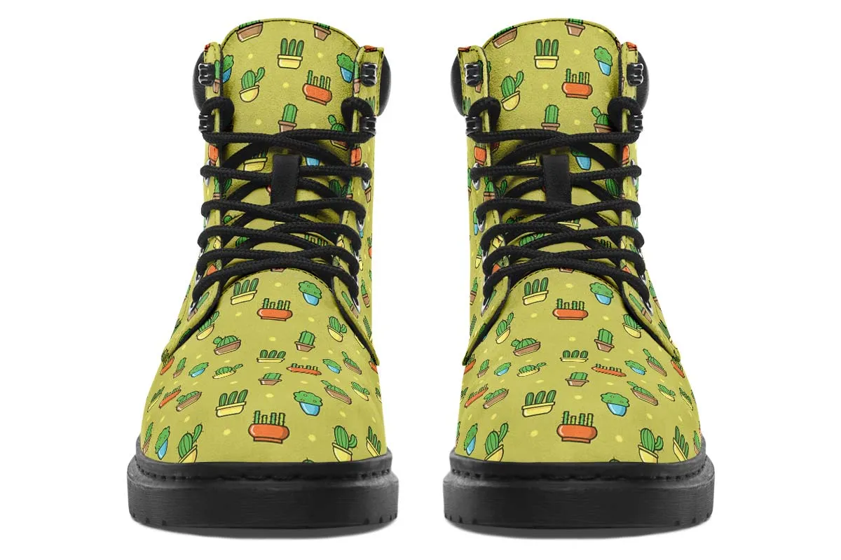 8 Bit Potted Plants Classic Vibe Boots