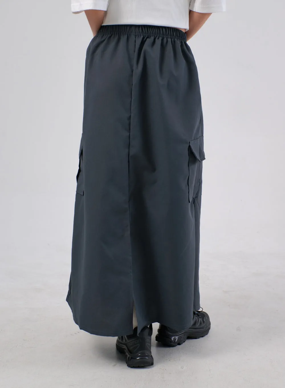 A-Line Cargo Maxi Skirt IA304