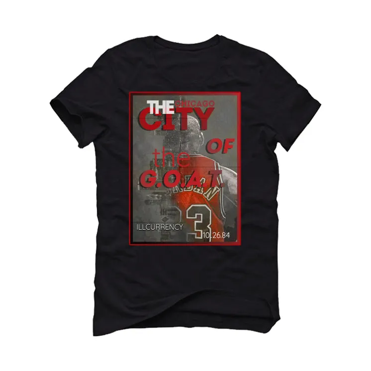 Air Jordan 4 "Red Cement" Black T-Shirt (CITY OF THE GOAT)