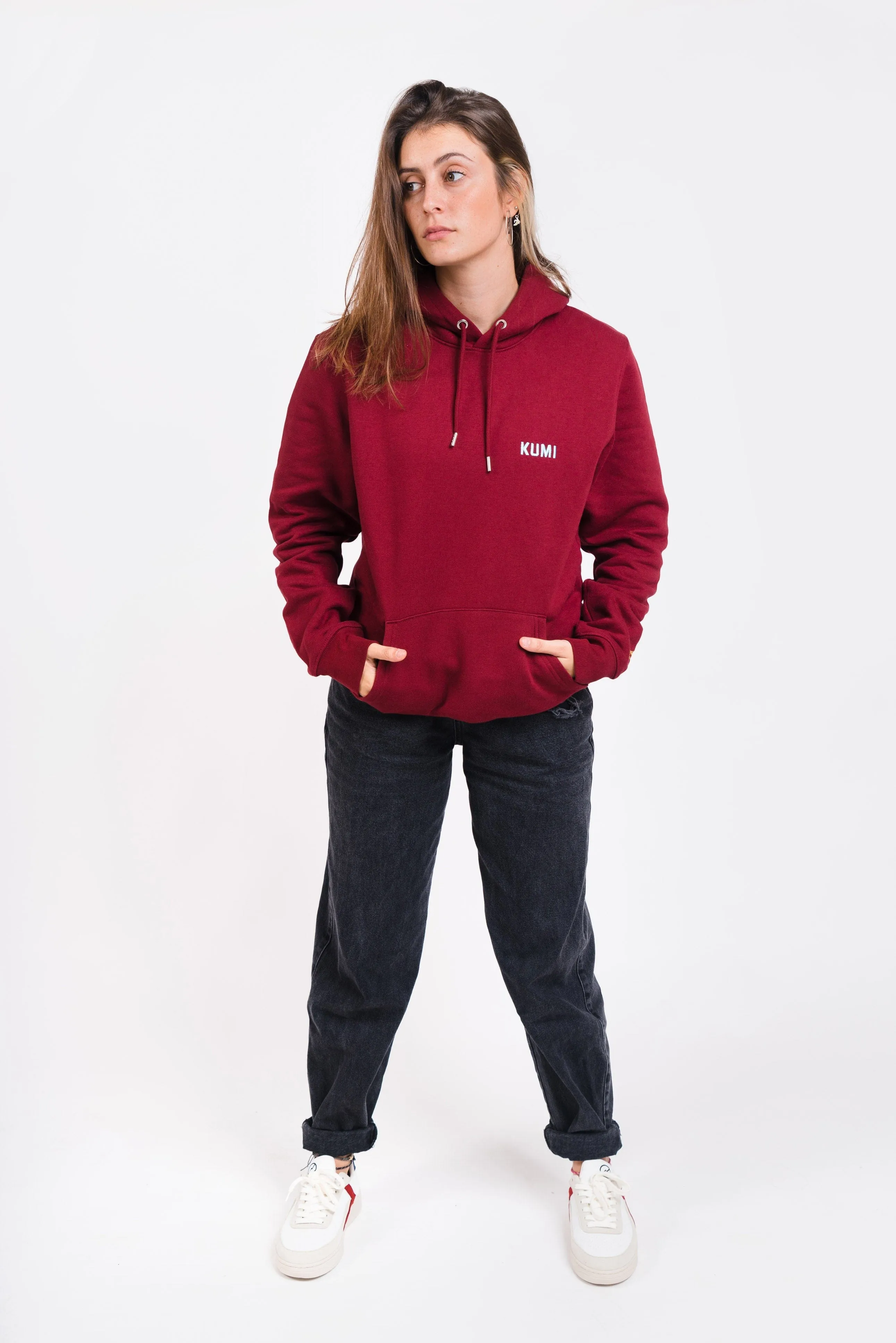 Airplane Unisex Organic Cotton Hoodie | Burgundy