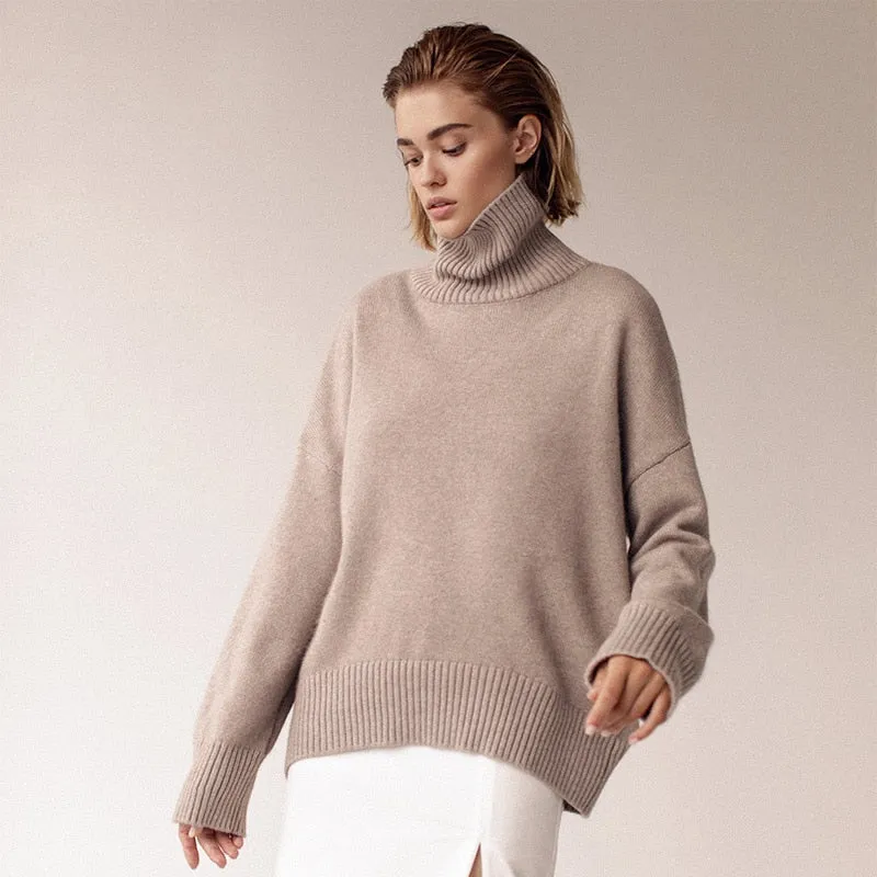 Allecra Turtleneck Oversize Sweater