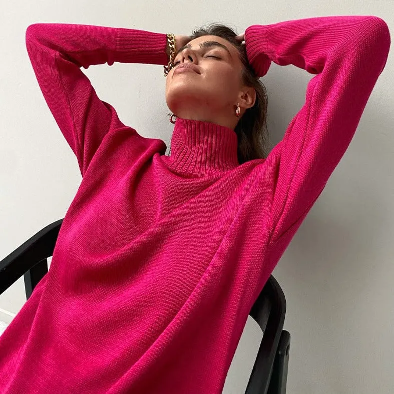 Allecra Turtleneck Oversize Sweater