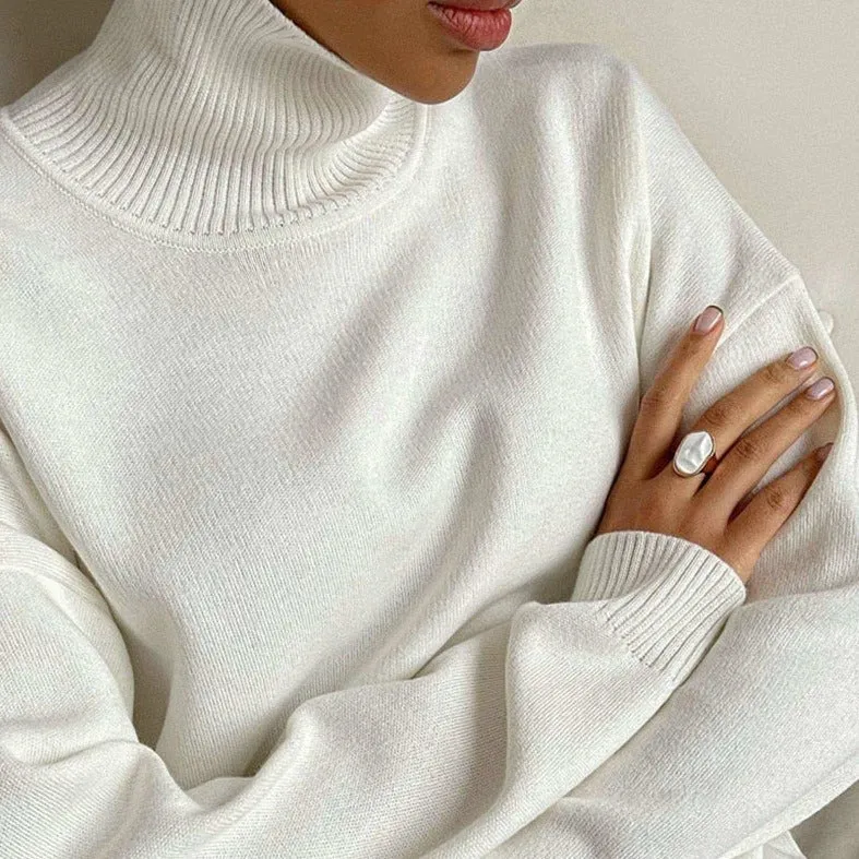 Allecra Turtleneck Oversize Sweater