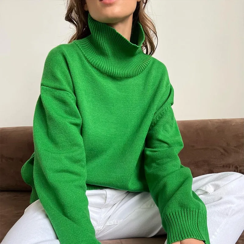 Allecra Turtleneck Oversize Sweater