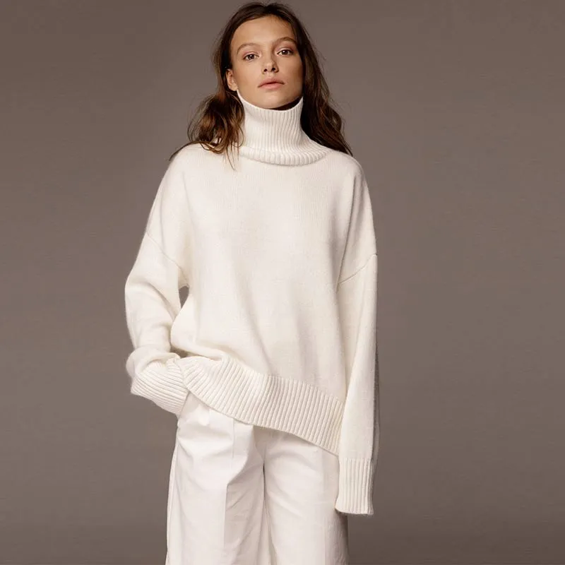 Allecra Turtleneck Oversize Sweater