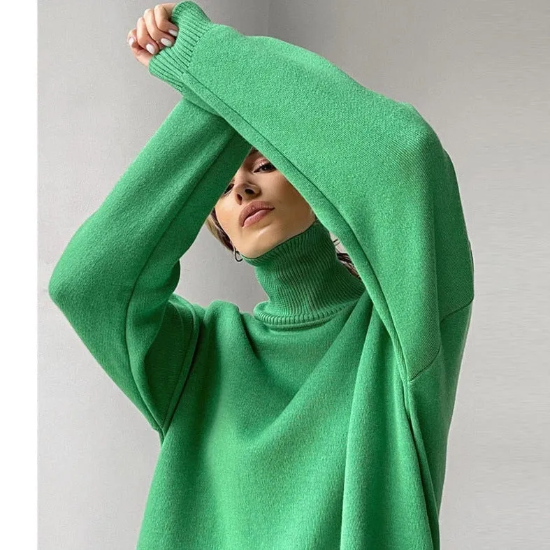 Allecra Turtleneck Oversize Sweater