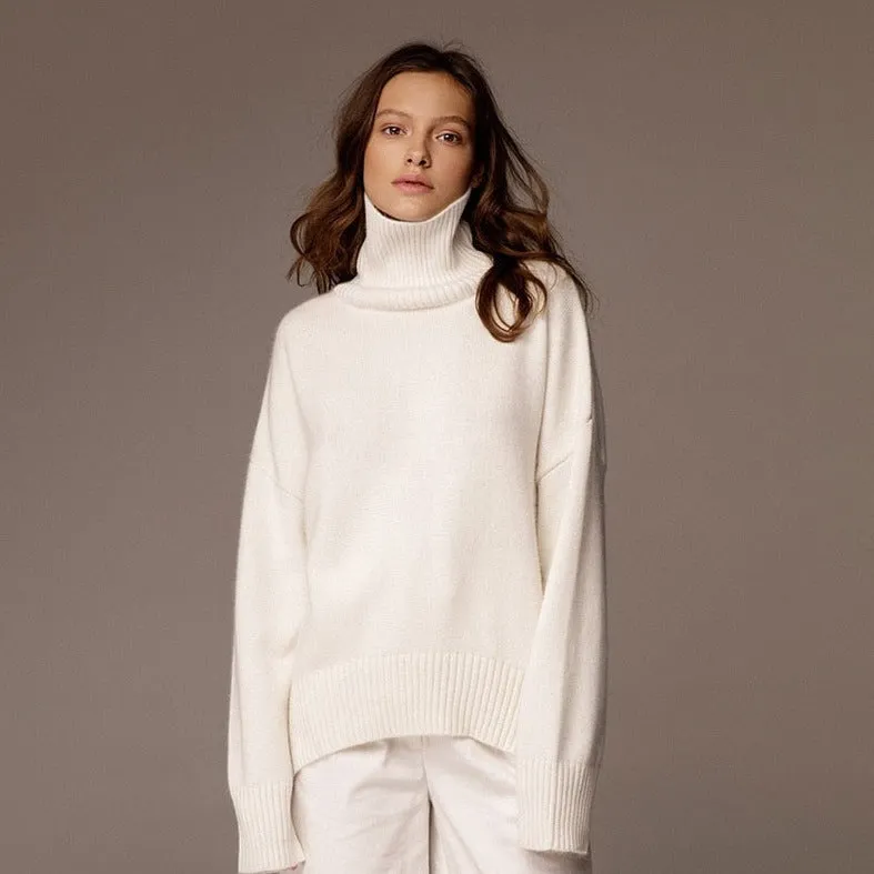 Allecra Turtleneck Oversize Sweater