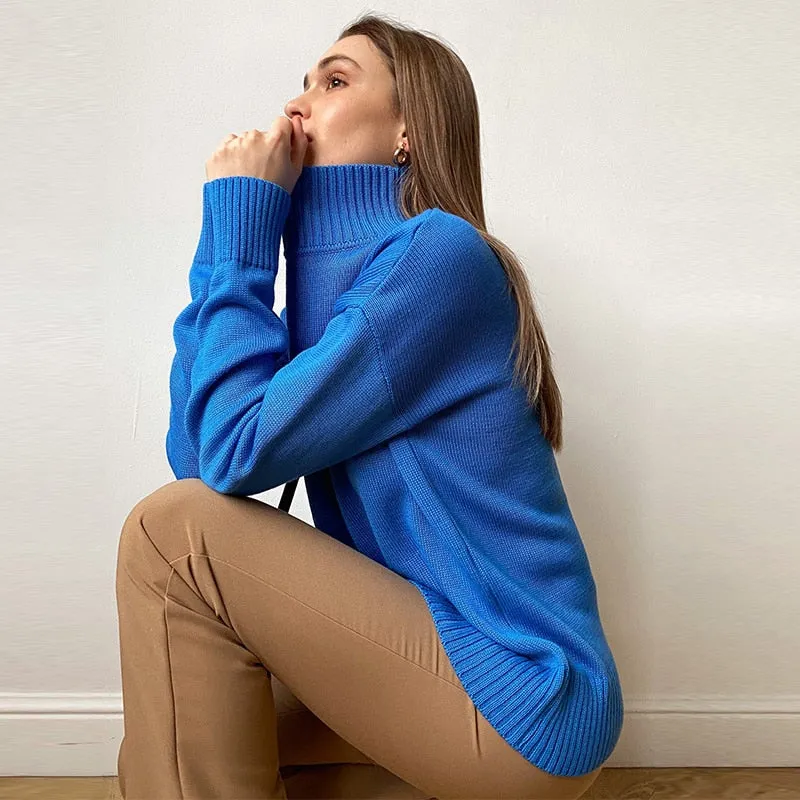 Allecra Turtleneck Oversize Sweater