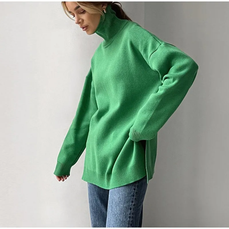 Allecra Turtleneck Oversize Sweater