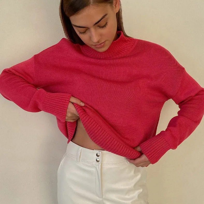 Allecra Turtleneck Oversize Sweater