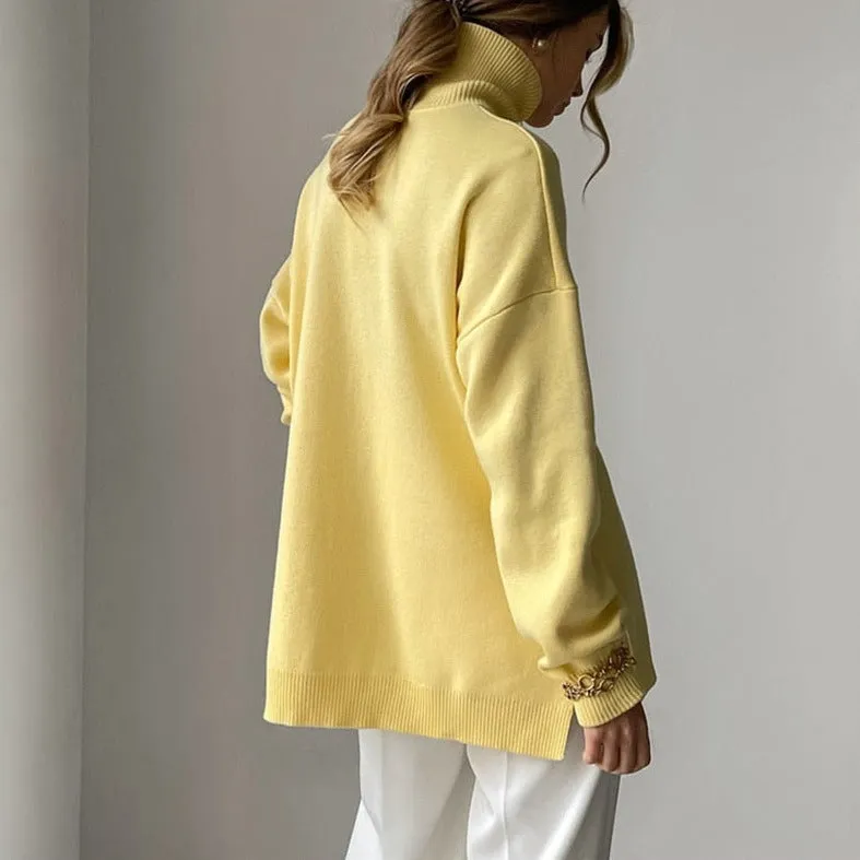 Allecra Turtleneck Oversize Sweater