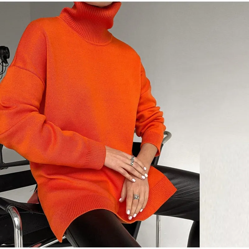 Allecra Turtleneck Oversize Sweater