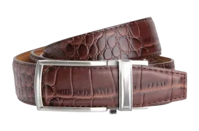 Alligator Coffee V2, 1 3/8 Strap, Dress Belt