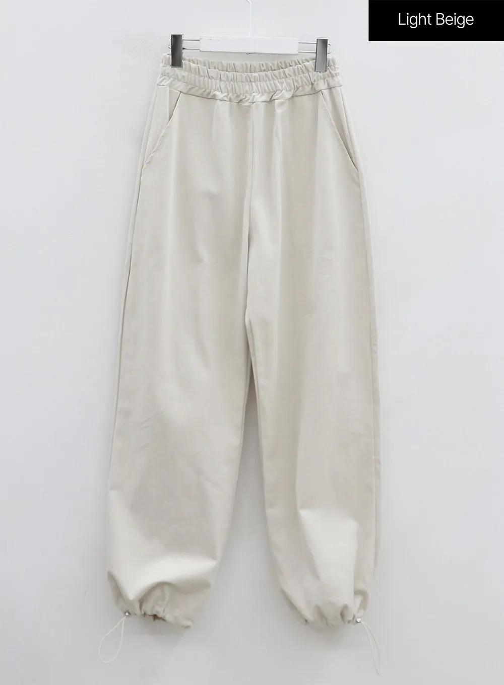 Ankle String Elastic Wide Pants OO28