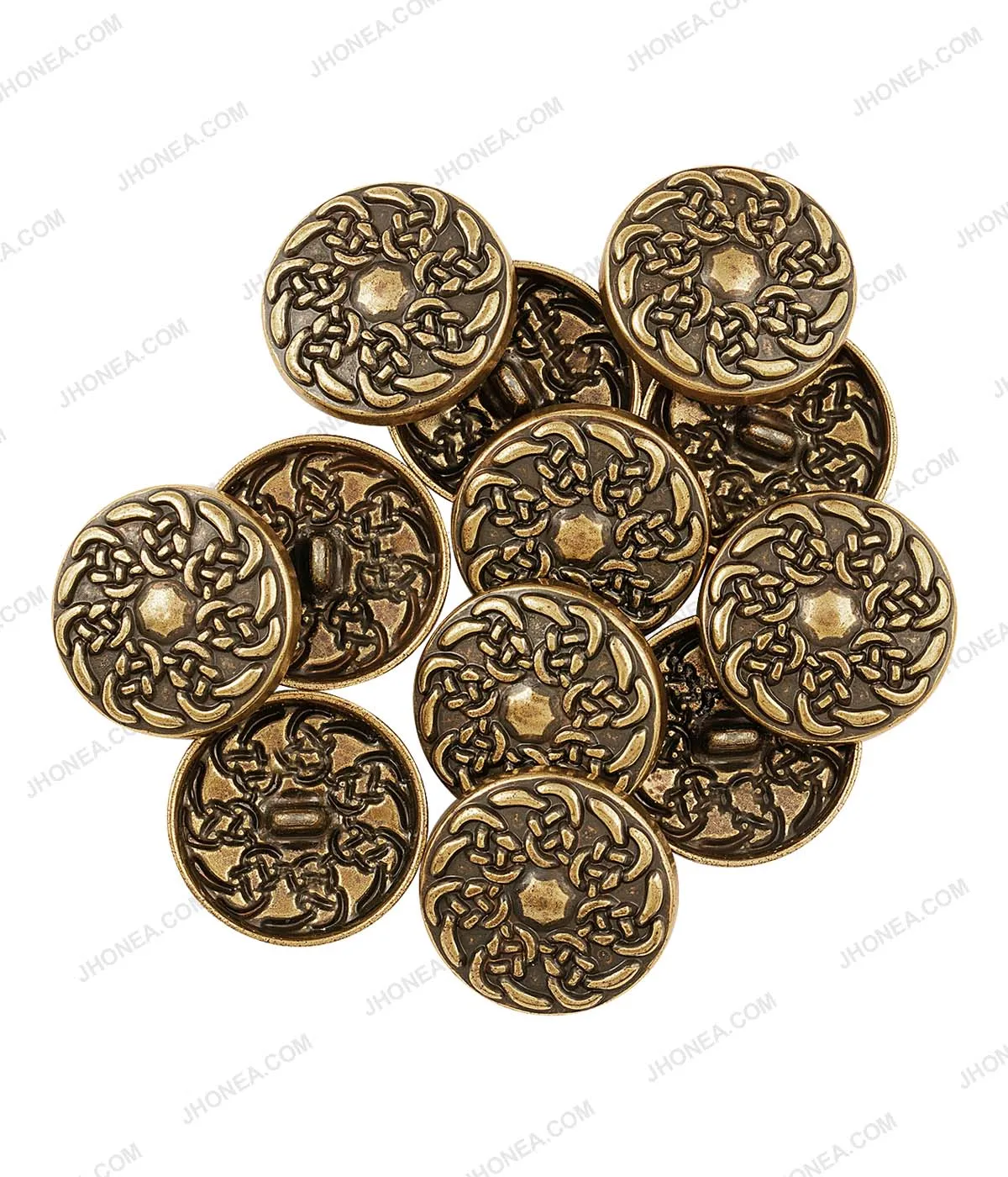 Antique Gold Celtic Pattern Metal Buttons for Men