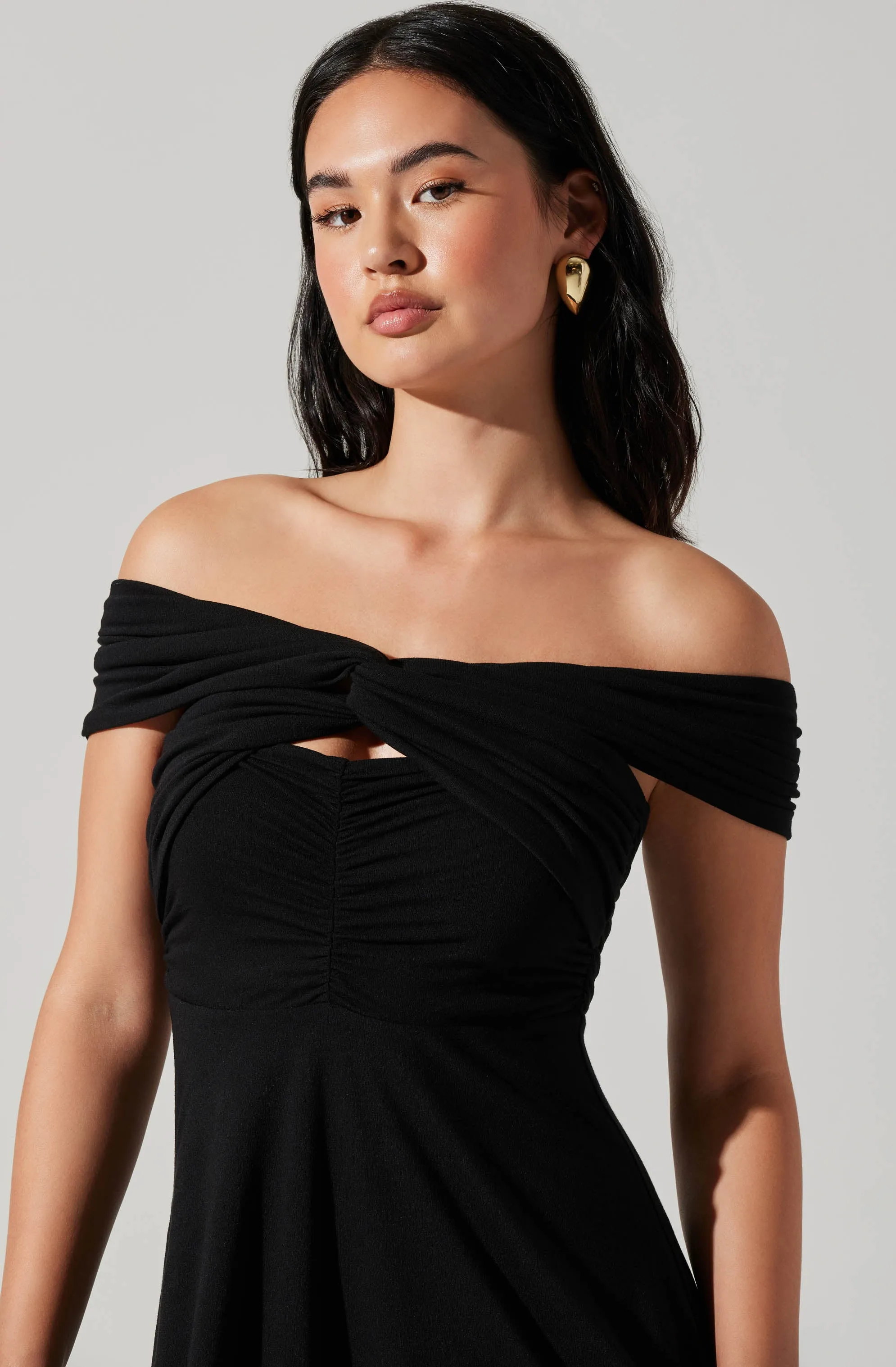 Balto Off Shoulder Midi Dress