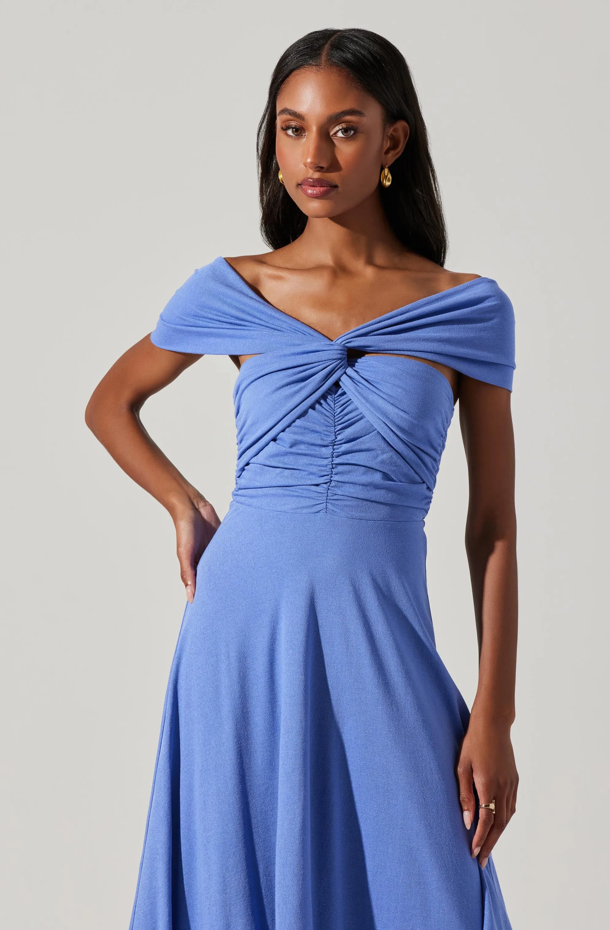 Balto Off Shoulder Midi Dress