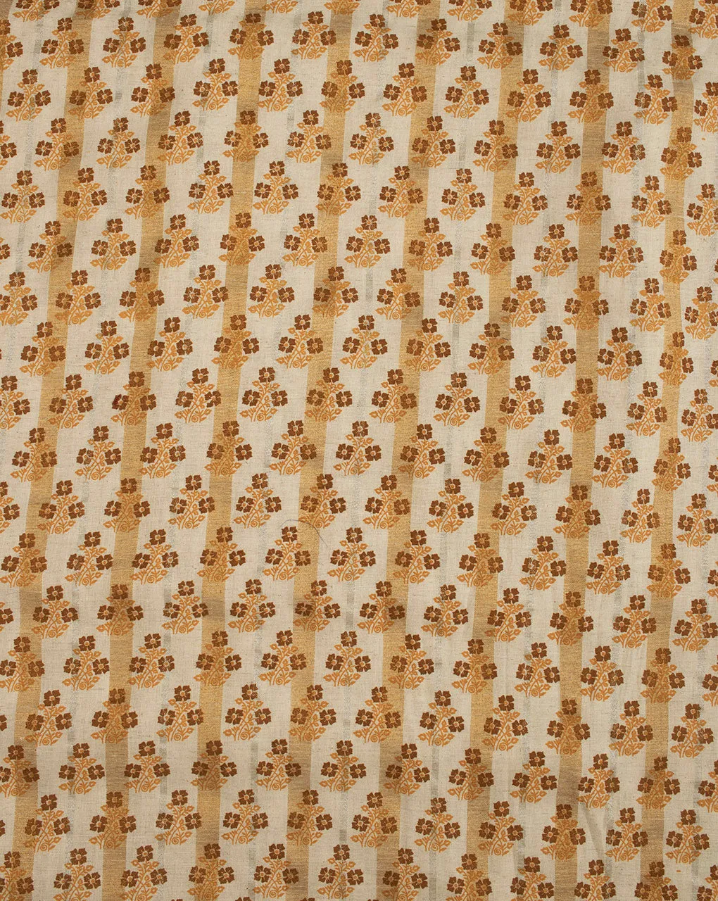 Booti Screen Print Zari Loom Textured Cotton Fabric