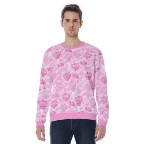 Candy Love Hearts (Pink Cutie) Men's Sweatshirt