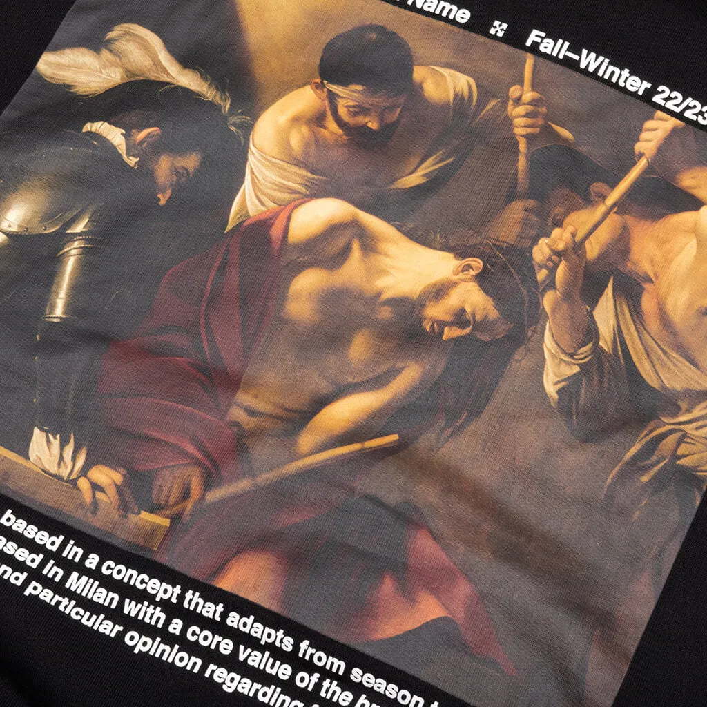 Caravaggio Crowning Over Hoodie - Black/White