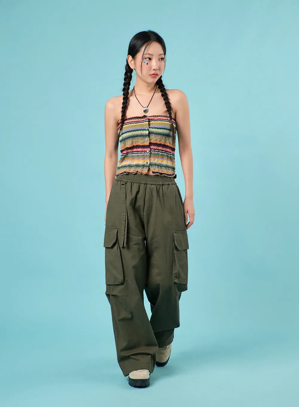 Cargo Wide-Leg Pants IJ430