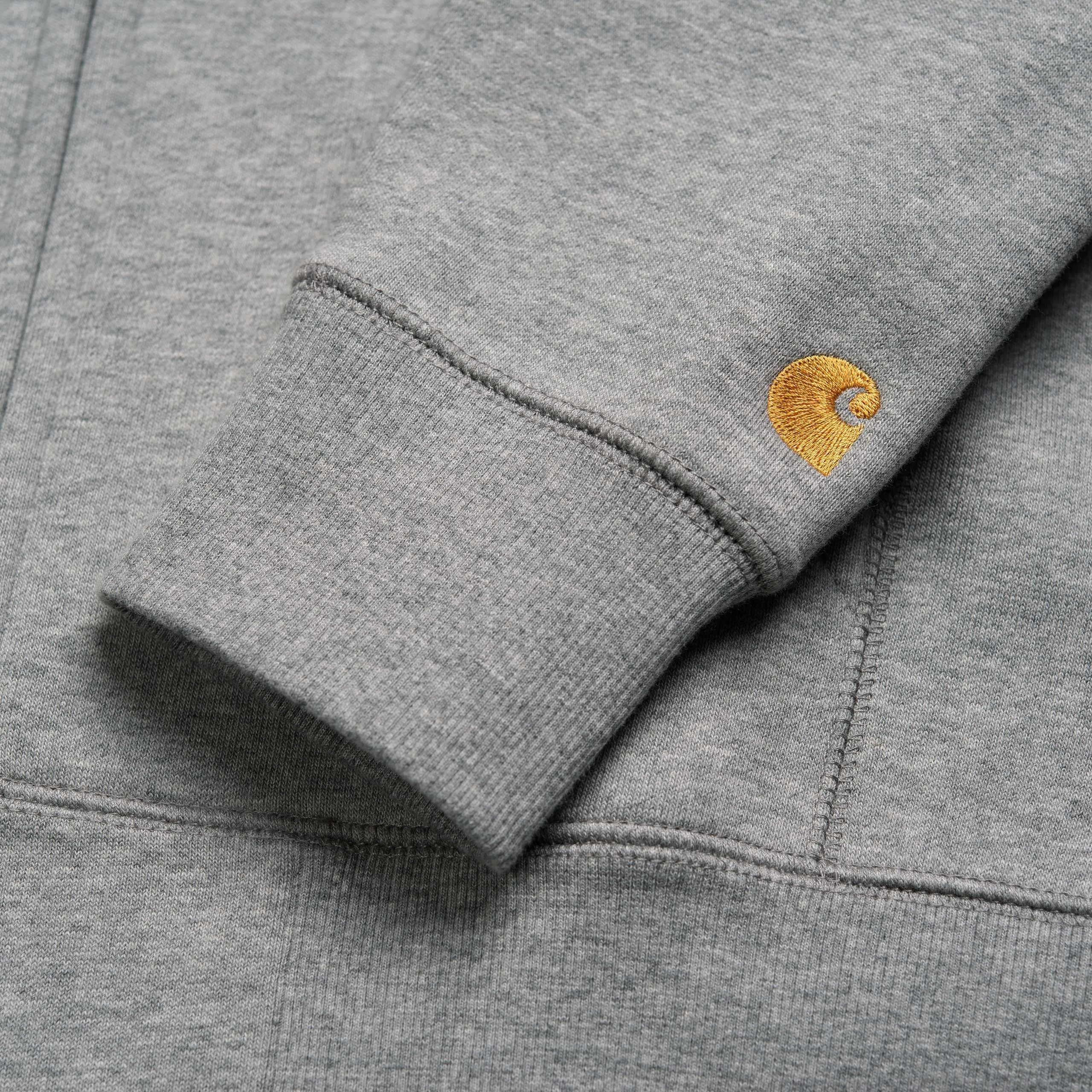 Carhartt Hooded Chase Jacket Grey Heather/ Gold