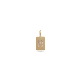 CHARM crystal H pendant, gold-plated