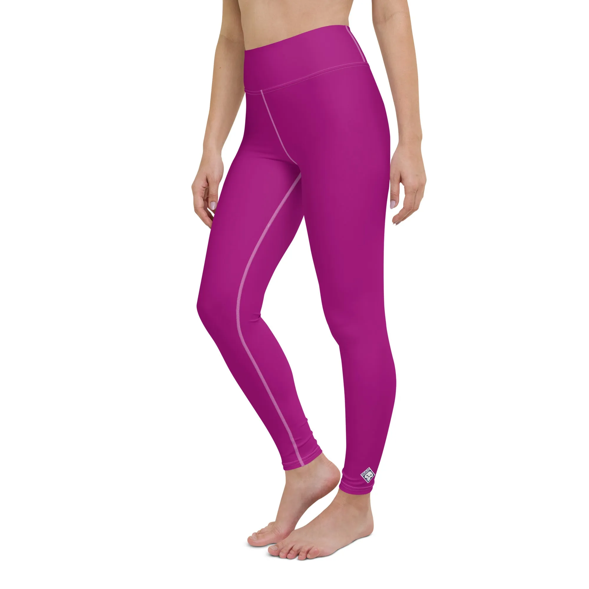 City Vibes: Solid Color Yoga Pants Leggings for Women - Fresh Eggplant