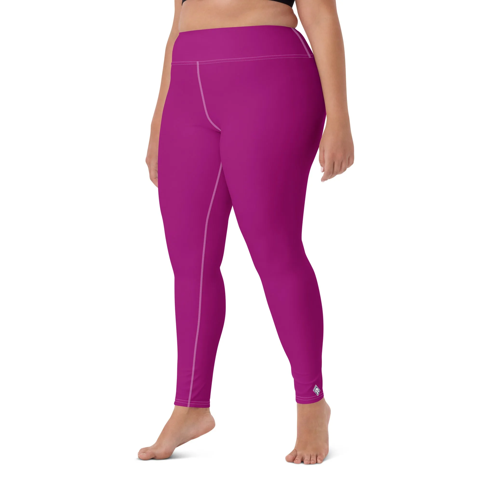 City Vibes: Solid Color Yoga Pants Leggings for Women - Fresh Eggplant