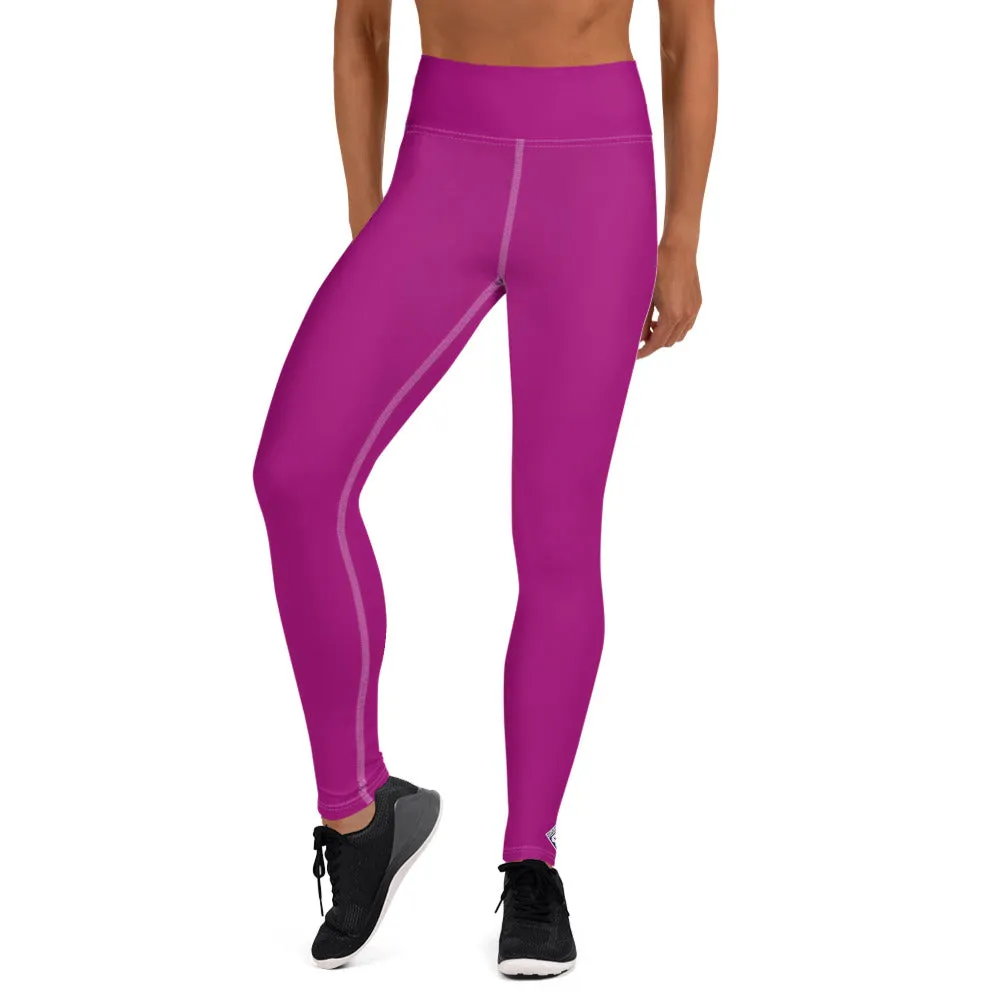 City Vibes: Solid Color Yoga Pants Leggings for Women - Fresh Eggplant