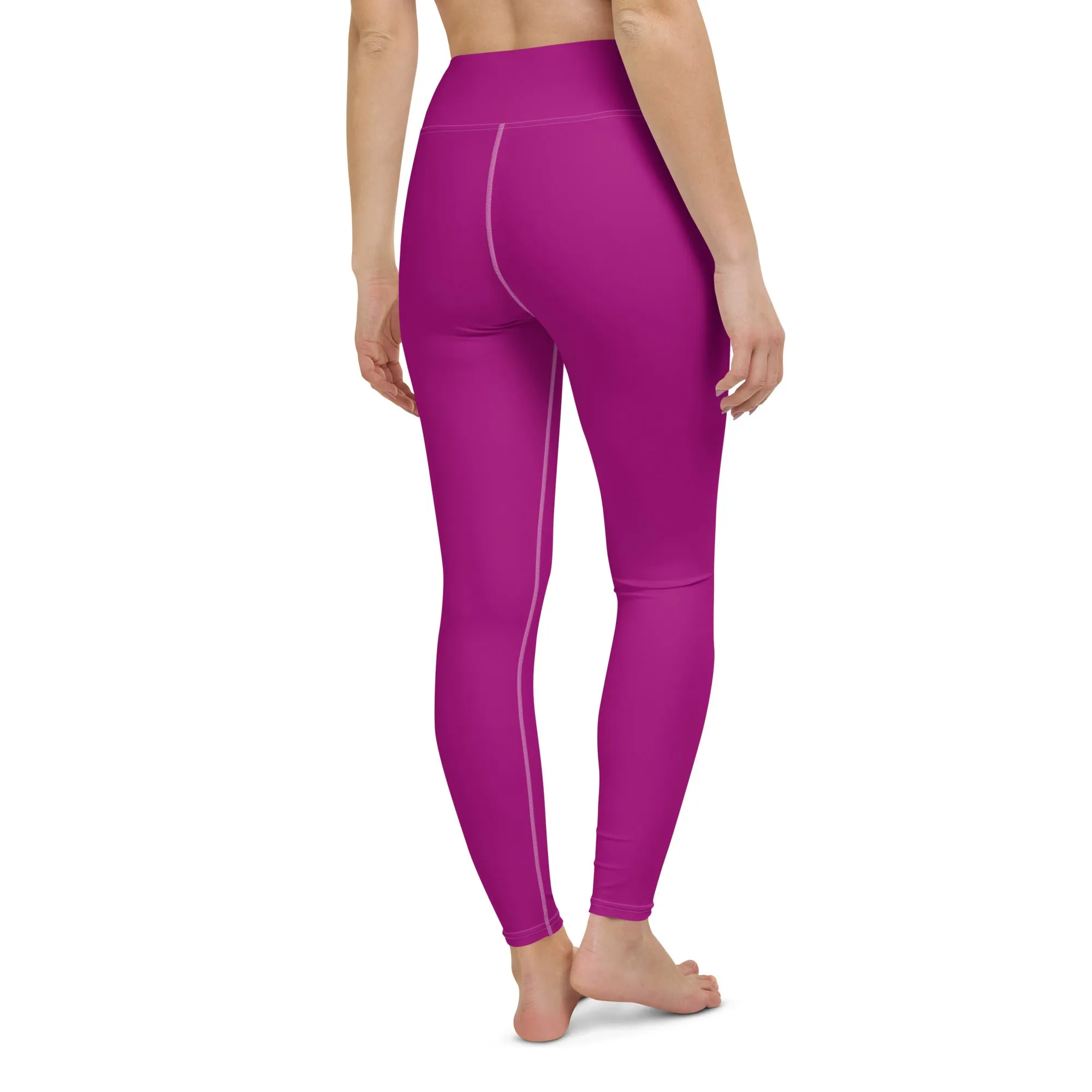 City Vibes: Solid Color Yoga Pants Leggings for Women - Fresh Eggplant