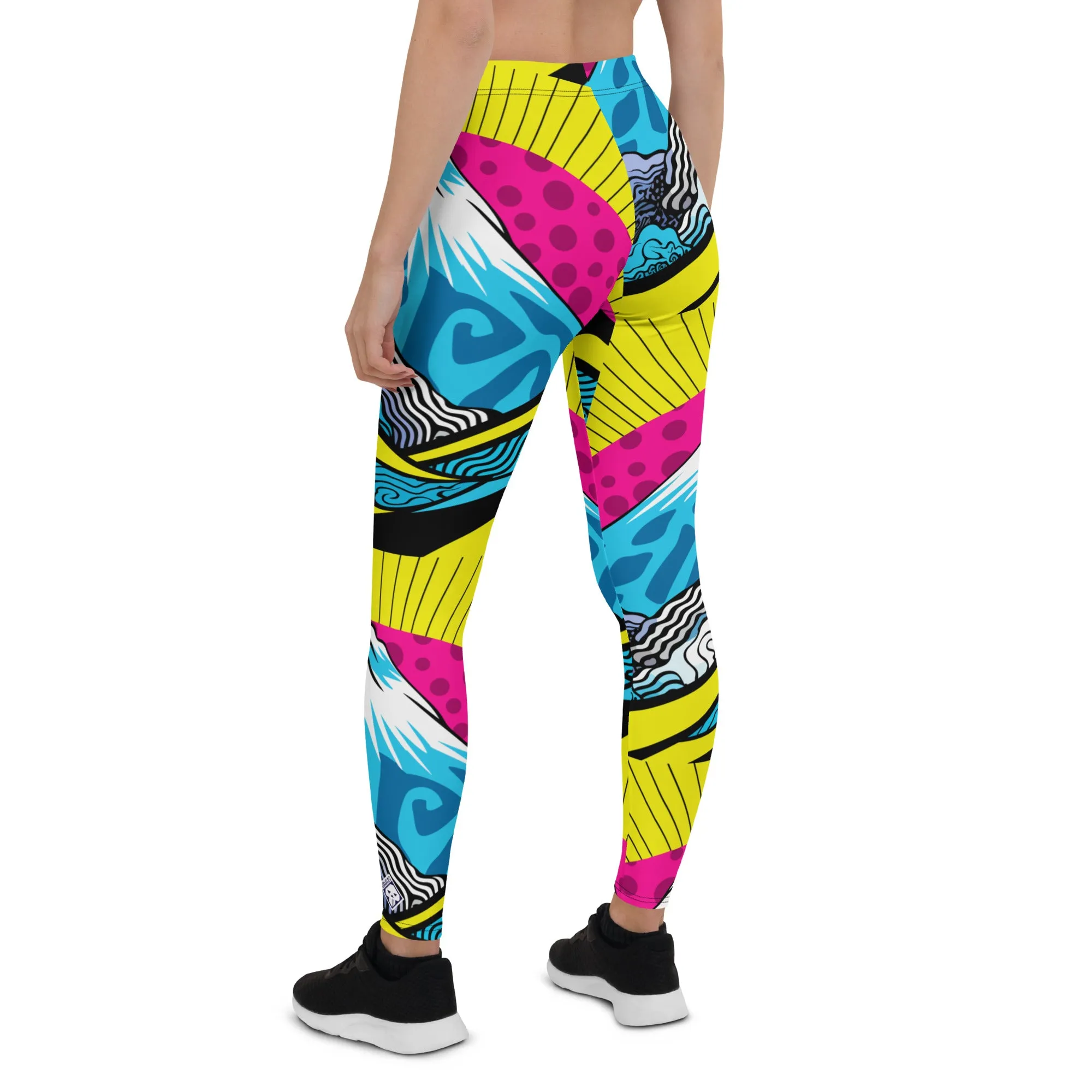 Colorful and Vibrant Roy Lichtenstein Mt Fuji Yoga Pants for Women 002