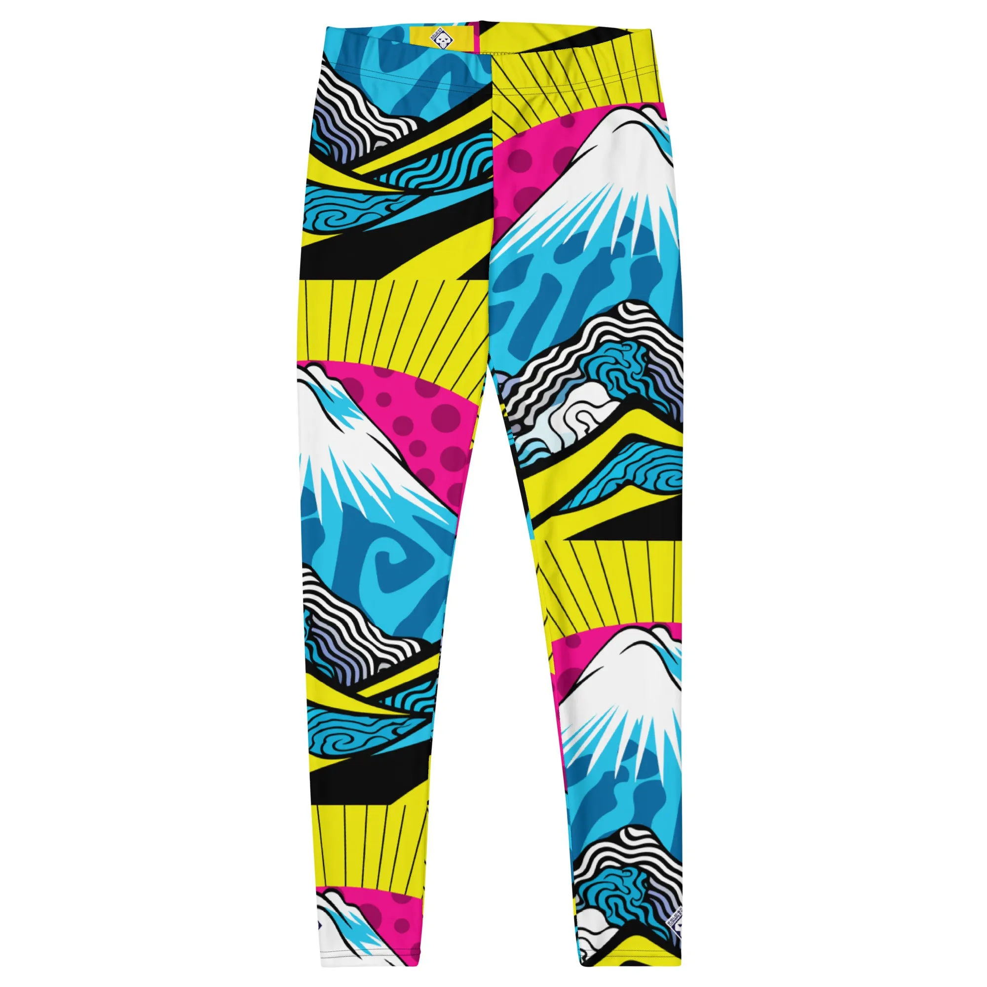 Colorful and Vibrant Roy Lichtenstein Mt Fuji Yoga Pants for Women 002