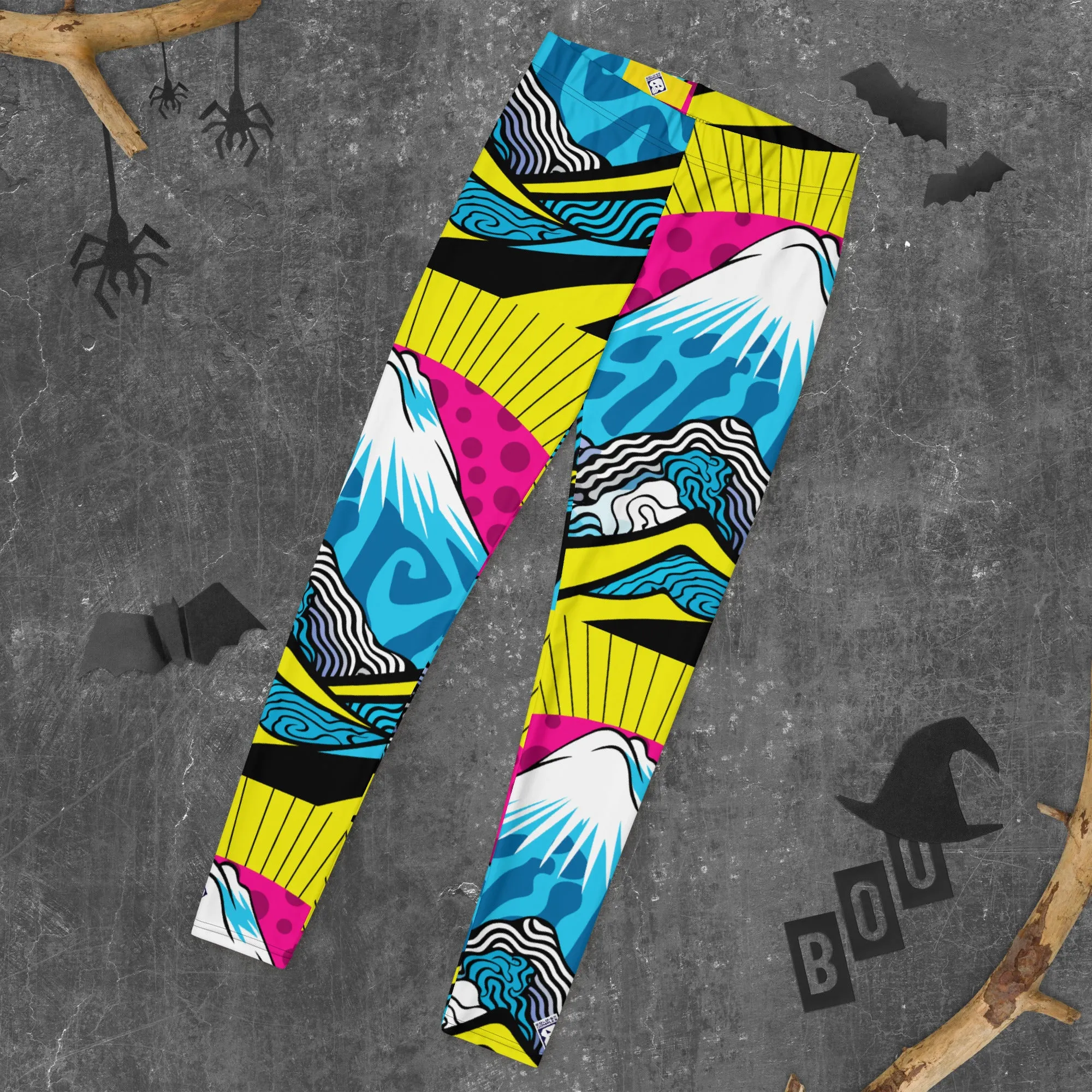 Colorful and Vibrant Roy Lichtenstein Mt Fuji Yoga Pants for Women 002