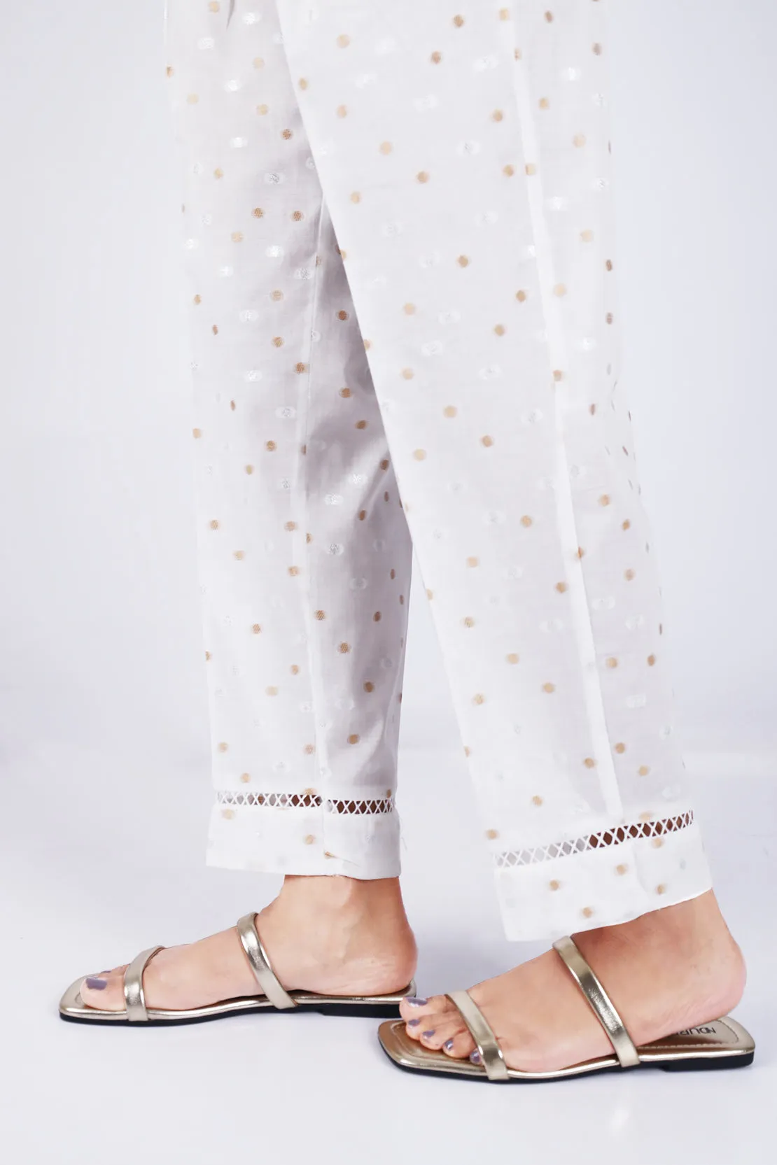 Cotton Jacquard Pants