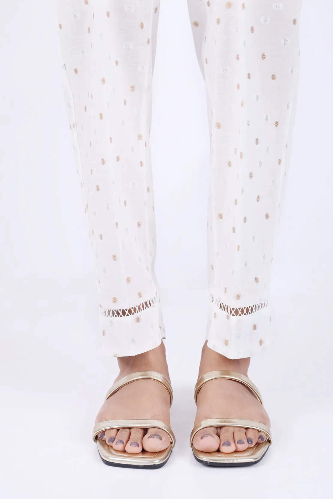 Cotton Jacquard Pants