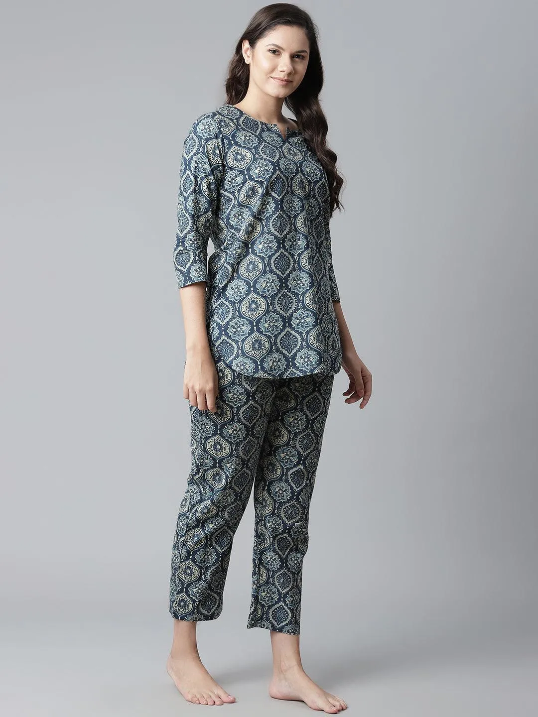 Divena  Indigo Cotton Nightwear/Loungewear