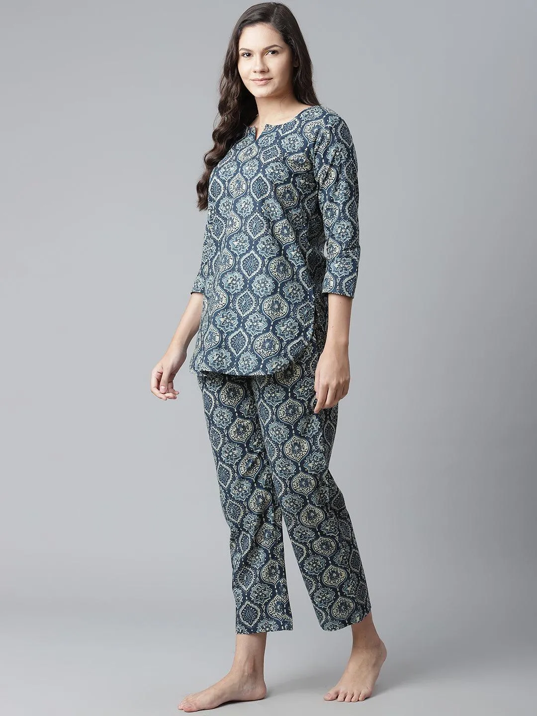 Divena  Indigo Cotton Nightwear/Loungewear