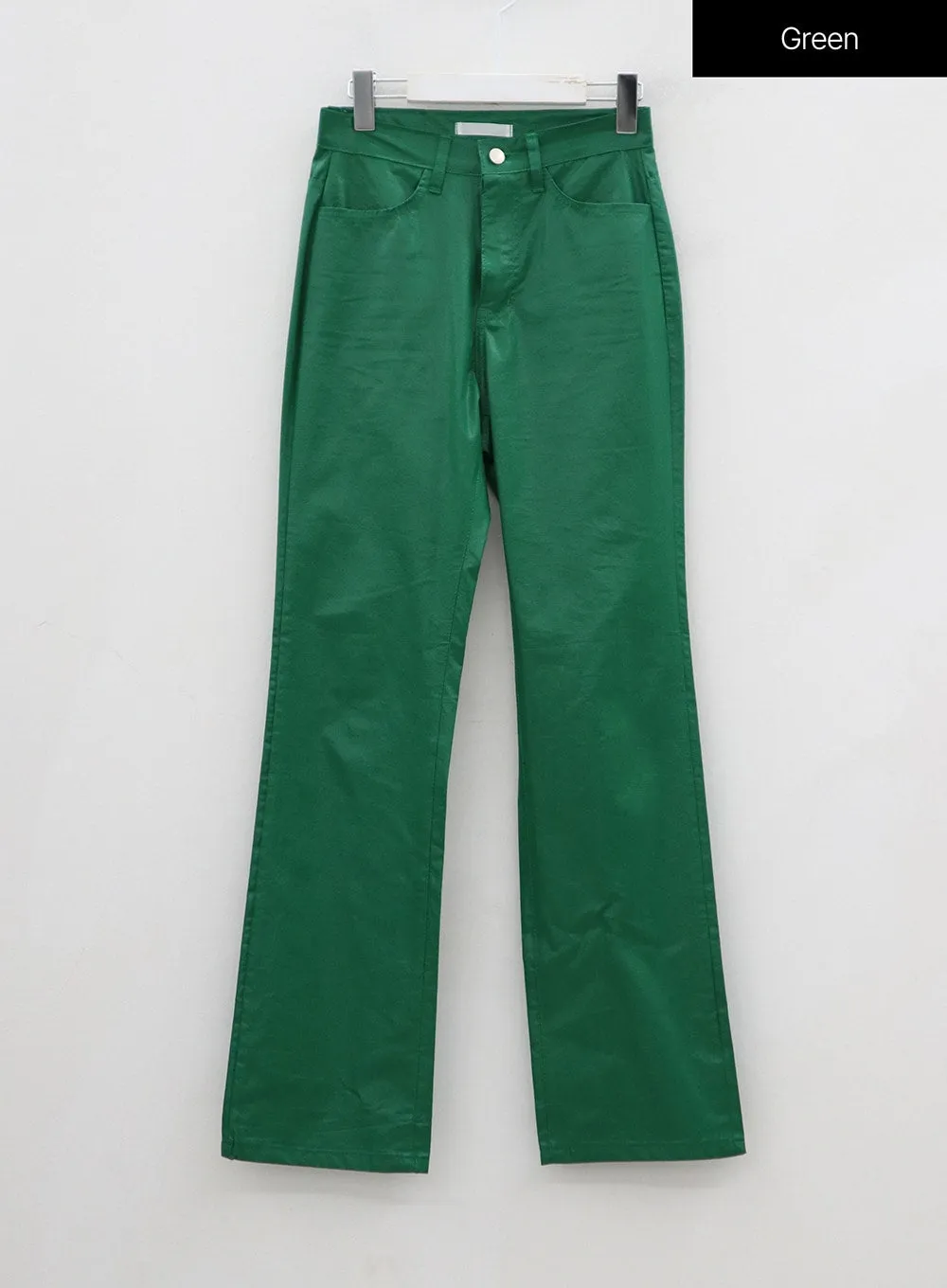 Faux Leather Straight Pants BD09