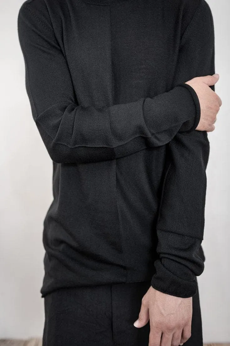 Forme d'Expression | UM072 | Herren Strick Rollkragenpullover in schwarz