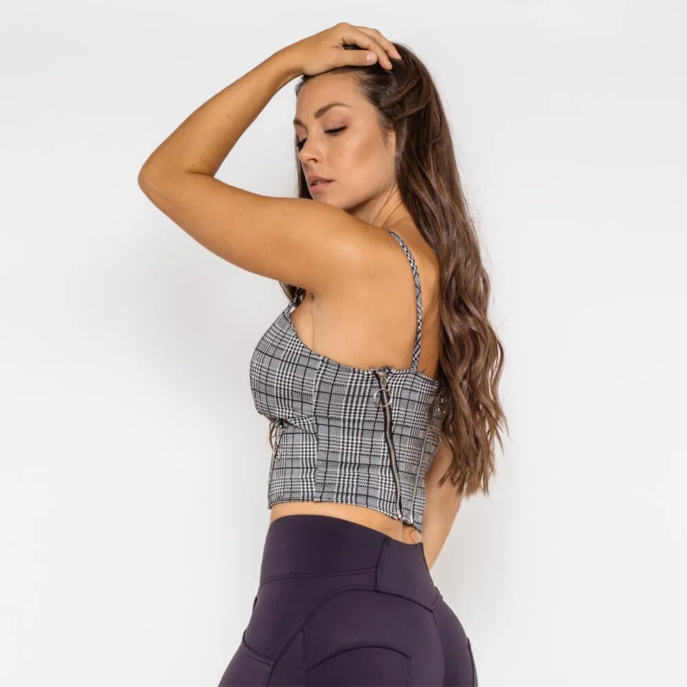 Grey Plaid Shapers