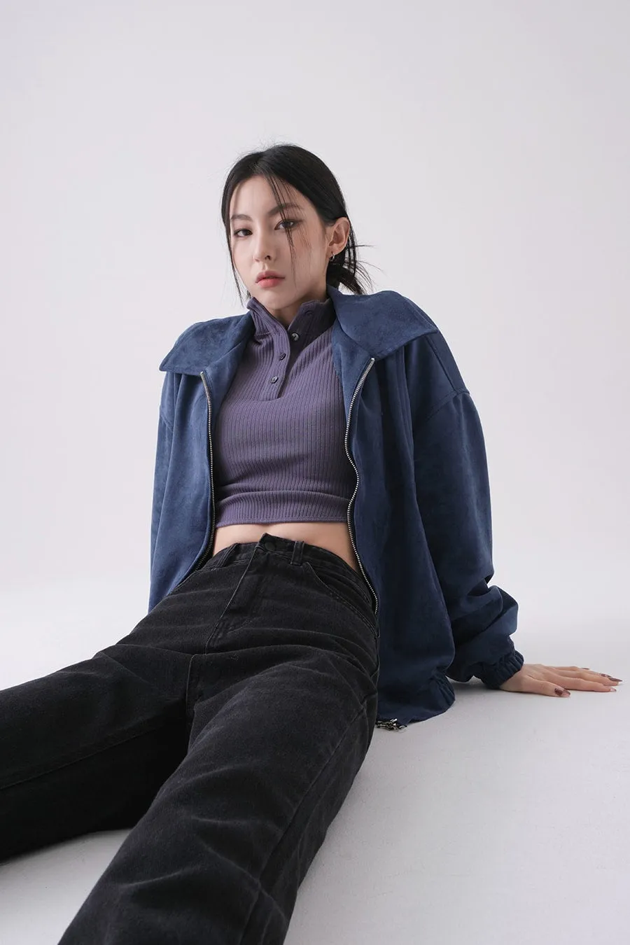 High-Waist Denim Pants