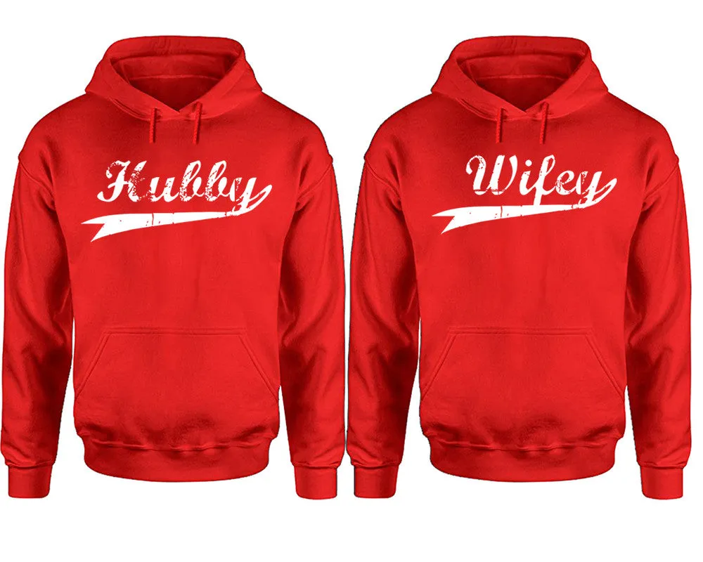 Hubby and Wifey Couple Matching Pullover Hoodies