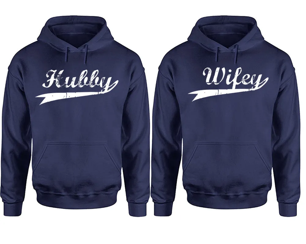 Hubby and Wifey Couple Matching Pullover Hoodies