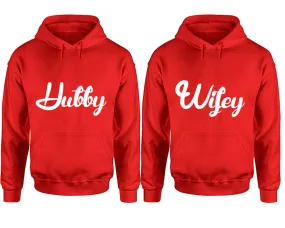 Hubby Wifey Couple Matching Pullover Hoodies