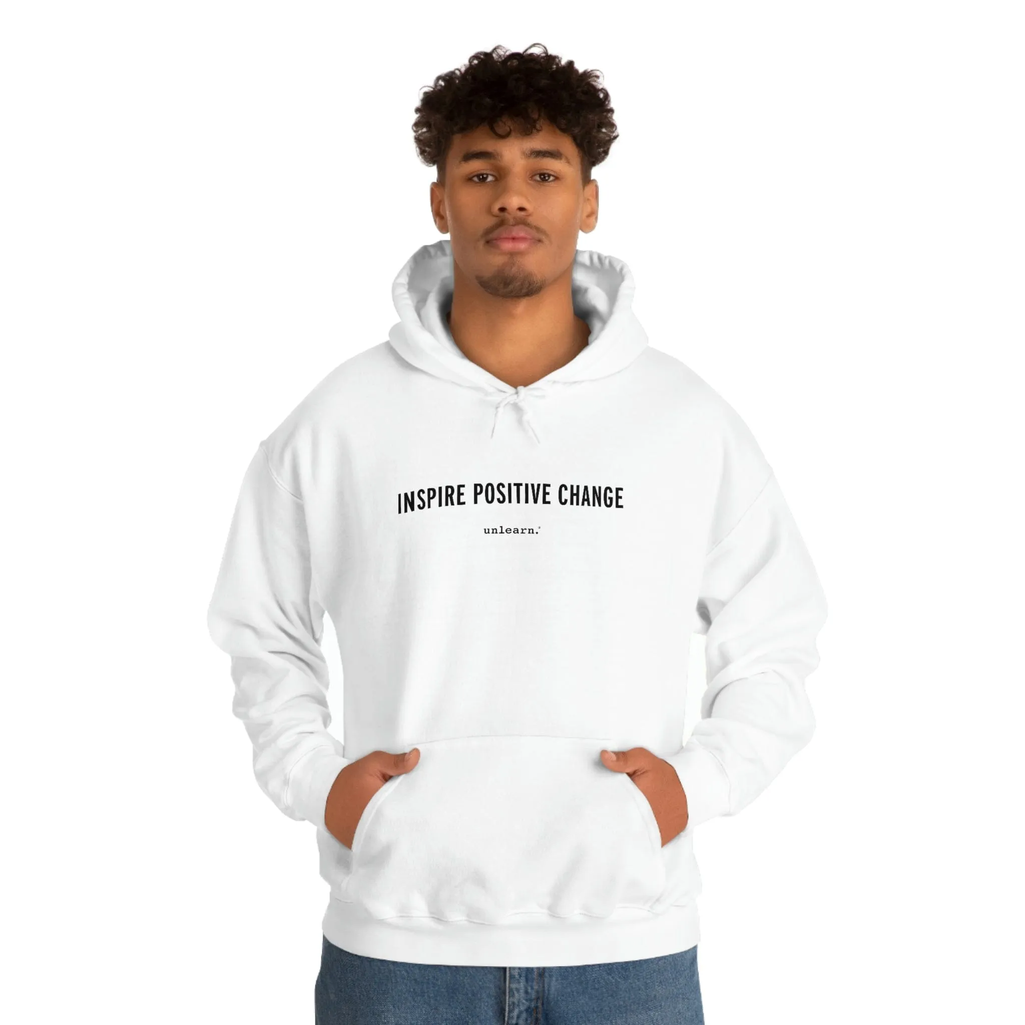 Inspire Positive Change - Relaxed Fit Fleece Hoodie