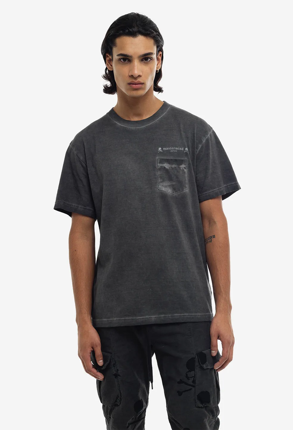 JE X Mastermind Cold Dye Lucky Pocket Tee / Charcoal