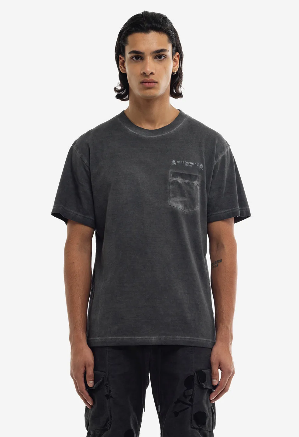 JE X Mastermind Cold Dye Lucky Pocket Tee / Charcoal