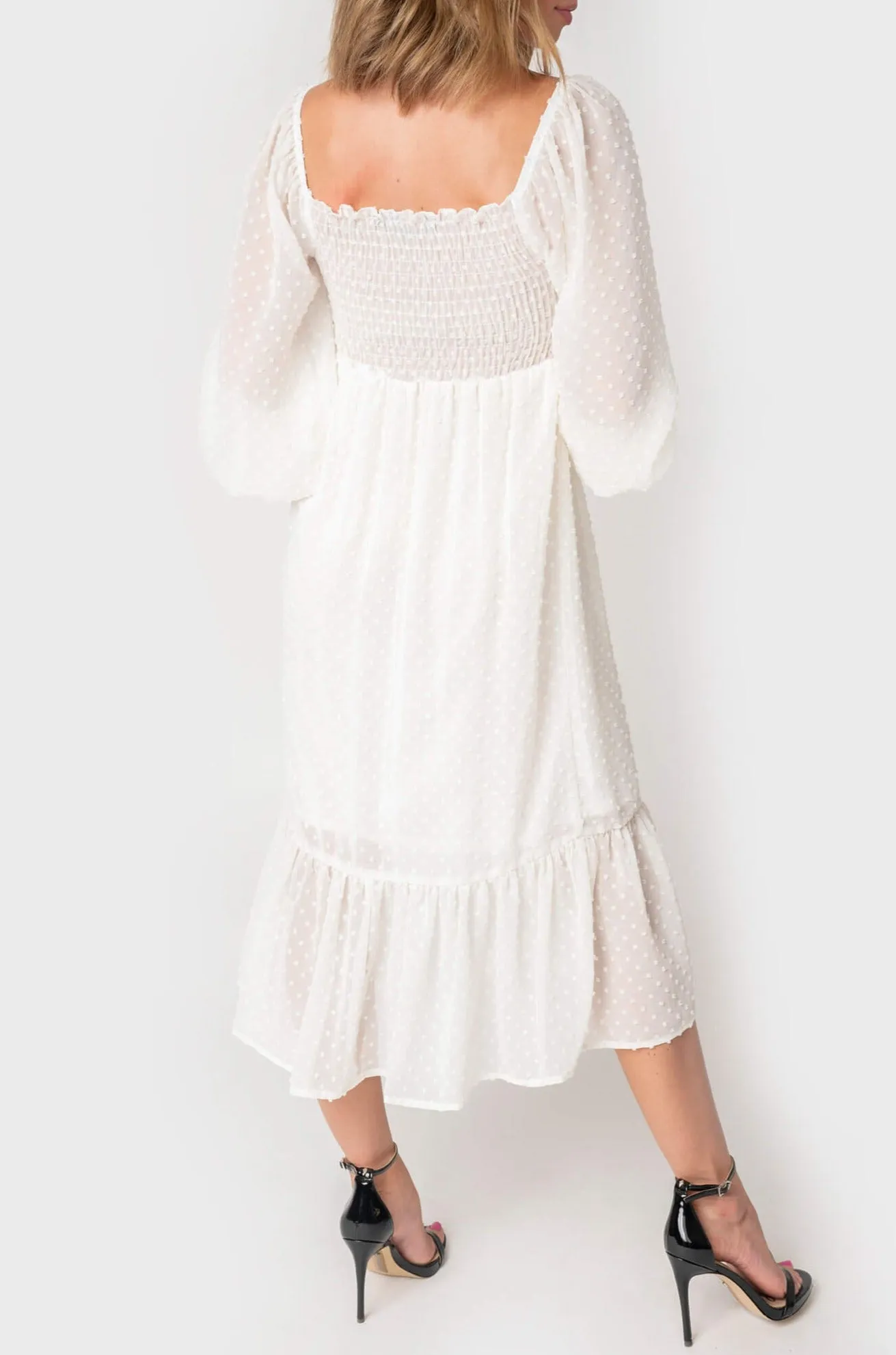 Jennifer Long Sleeve Smocked Dress